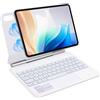Gugxiom Custodia con tastiera per iPad 11 A16 2025/10 10.9 2022, tastiera magica con touchpad, retroilluminazione Magic Keyboard Case (bianco)