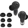 kwmobile 6x Auricolari di ricambio compatibile con JBL Tour Pro 2 Gommini sostitutivi in Silicone - 3 Misure - nero