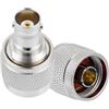 Vecys 2 Pezzi Adattatore Coassiale RF N Maschio a BNC Femmina 50 Ohm Adattatore Antenna N a BNC per Cavo di Prolunga Antenna Radio