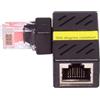 cablecc Adattatore rotante CAT6 UTP da maschio a femmina RJ45 8P8C 1000Mbps per rete LAN Ethernet