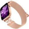 MaEiol Metallo Cinturino per Apple Watch 49mm /45mm /44mm /42mm /46mm(Series 11/10), Cinturinio Magnetico Diamante Acciaio Inossidabile per iWatch Ultra 2/SE/Series 11 10 9 8 7 6 5 4 3 2 1, Rosa Oro