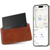 VODESON Carta impermeabile Smart Wallet Tracker - Funziona con Apple Find My, ricarica wireless, ideale per bagagli, telefoni, passaporti - IP68, compatibile con iOS Key Finder (1)