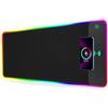 LYCEBELL Tappetino per Mouse Gaming RGB con Caricamento Wireless 15W Qi, 14 Modalità Luce LED, Extra Large XXL 800x300mm, Base in Gomma Antiscivolo, per PC, Laptop e Giochi Competitivi