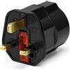 REY Adattatore spina tipo G (da inglese) a europeo (UE), 3.250 W, nero