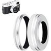 JJC Paraluce con anello adattatore per fotocamere Fujifilm Fuji X100VI X100V X100 X100S X100T X100F, sostituisce anello adattatore Fujifilm LH-X100 e AR-X100 colore argento