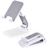 THQAE 1 Pcs Supporto Telefono Scrivania Pieghevole, Base Metallica, Altezza & Angolazione Regolabile, Porta Cellulare per iPhone 17/16/15/14/13/12 Pro Max, Samsung e Altri Smartphone（Bianco）