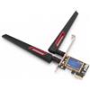 Zunate Scheda WiFi 7260AC, Scheda di Rete Wireless Dual Band con Bluetooth, Adattatore PCIe X1 da 1200 Mbps con Doppia Antenna da 10 DBi per PC