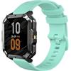 GIOPUEY 22mm Cinturini Compatibile con Blackview W60/W70 Pro/W80 PRO, Morbido Silicone Cinturino [Resistente all'Usura] [Traspirante] - Green