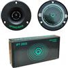 GK SOUND KIT SET PER IPNOSIS IPT 2502 IPT2502 2 tweeter neri, 9,7 cm 97 mm di diametro, 100 watt rms 200 watt max, 4 ohm, 103 db spl, per auto, a coppia