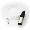 Ablet - Cavo audio di ricambio da XLR bilanciato a 4 pin a cavo jack maschio, per cuffie Sennheiser HD598, HD558, HD518, HD598 Cs, HD599, HD569, HD579, placcato in argento