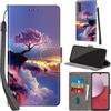 PHINIENLAND Cover per Samsung Galaxy A14 4G/5G Case PU Pelle Custodia [Kickstand] [Chiusura magnetica] [Slot per Schede], Portafoglio Flip Custodia per Samsung A14,Montagna