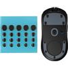 kwmobile Piedini di Ricambio Mouse Wireless Gaming - 20 Adesivi per Wireless Mouse - Maggiore Stabilità - 4 Dimensioni 6mm 6,5mm 7mm 10mm - nero
