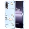 YUXING Cover Trasparente per OnePlus Nord CE 5 5G - Custodia Protettiva Sottile in TPU Morbido Antiurto con Carino Motivo Disegno Cool (Kitten)