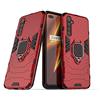 MaiJin LuluMain Compatibile con Realme 6 Cover, Custodia Armor Anello Cavalletto (Funziona con Il Supporto Magnetico per Auto) Case Paraurti per Oppo Realme6 (Rosso)
