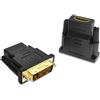 luoshaPUCY 2Pcs Adattatore DVI su HDMI, Connettore HDMI su DVI (24+1)