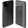 ebestStar - Custodia Compatibile con iPhone 11 Apple Custodia View Clear Cover Specchio, Nero [iPhone 150.9 x 75.7 x 8,3 mm, 6.1'']