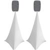 pod linen 2 supporti per altoparlanti elasticizzati in spandex su entrambi i lati, colore bianco