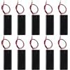 AEDIKO 10pcs AAA Battery Holder con interruttore ON Off Case Back Cover 2x 1.5V Batterie Caricabatterie Holder Molla Clip Scatola di Immagazzinaggio Cavo Cellulare