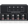 Zinueen Switch audio 4 in 1 out, splitter e commutatore RCA da 3,5 mm, interruttore stereo passivo per cuffie, TV, PC (RCA/RC)