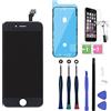 Xlhama New Touch Screen LCD Display Retina Frame Compatibile per iPhone 6 Vetro Schermo Nero Kit Smontaggio trasformazione Completo di Ricambio Pellicola Vetro temperato Adesivo