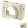 PEUTIER Custodia per Fotocamera Sottile Antigraffio Silicone Protettiva per Canon Fotocamera PowerShot SX740 SX730 HS (Bianco Sporco)