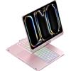 Kaidisen Tastiera girevole 360° per iPad Pro 11 (M4, 2024) con touchpad, retroilluminazione a 7 colori e design pieghevole