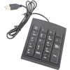 TICFOX Tastierino Numerico USB Impermeabili, Mini Tastiera a 19 Tasti Numerici Pad Abs per Computer Desktop, Laptop, Computer, Tastierino Numerico per Contabil (Nero)