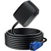 Bgfaquri Antenna di navigazione GPS attiva con connettore Fakra C blu e cavo di prolunga da 3 m, antenna GPS attiva per navigazione GPS, monitoraggio in tempo reale, localizzatore di veicoli, camion, barca