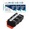 LCL 202 202XL Cartuccia d'inchiostro compatibile C13T02G14010 (2Nero) | ricambio per Epson Expression Premium XP-6000 XP-6005 XP-6100 XP-6105 XP6000 XP6005 XP6100 XP6105