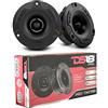 DS18 DS 18 SET PRO-TWX1/BK 2 super bullet tweeter neri da 9,60 cm 96 mm di diametro 120 watt rms e 240 watt max 4 ohm da 103 db di sensibilità con profondità 4 cm, a coppia