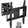 WHYFONE Supporto da Parete per TV da 26 a 65 Pollici, Staffa TV Girevole Inclinabile ed Estensibile con Doppi Bracci per TV Piatti e Curvi fino a 45kg, Supporto TV max. VESA 400x400mm