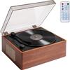 Leikurvo Lettore CD portatile Bluetooth 5.1 lettore CD retrò con doppio altoparlante stereo, telecomando, ricaricabile, lettore CD, compatibile con USB/AUX, protezione antipolvere