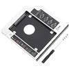 Tnfeeon Custodia SSD SATA da 9,5 Mm, Alloggiamento per Disco Rigido da 2,5 Pollici con Supporto SATA III per Sostituzione unità Ottica Laptop, Struttura in Alluminio con Design di