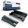 Print-Klex GmbH & Co.KG Office Plus - Cartuccia toner compatibile con Brother TN2000 & DR2000 DCP 7010 DCP 7010 L DCP 7020 DCP 7025 TN-2000 DR-2000 DR 2000 Incolore Nero
