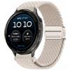 GIOPUEY Cinturini Magnetica Compatibile con Garmin D2 Air X15, Cinturino in Morbido Nylon Intrecciato [Unisex] [Traspirante] - Beige