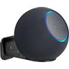 PlusAcc Supporto da parete per studio, mensola salvaspazio compatibile con Sonos Era 100 Ech 4th, staffa in metallo con supporto per gestione cavi (nero, confezione da 1)
