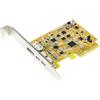Sunix Scheda PCI Express UPA2015, USB 3.2 Gen2 10G, DP Old Mode PCI Express scheda host con 2 porte USBC