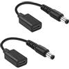 JSADZKJ Cavo di alimentazione da USB C a DC5.5mmx2.5mm Cavo di prolunga da USB tipo C femmina a DC5.5x2.5mm maschio per laptop Monitor 10cm/3.9in (2pcs)