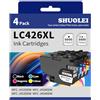 SHUOLEI LC426XL LC-426XL Cartucce Compatibili con Brother LC426XL LC426 Cartucce d'inchiostro Multipack per MFC-J4335DW MFC-J4340DW MFC-J4535DW MFC-J4540DW ( 4 Pack, Nero Ciano Magenta Giallo)