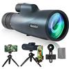 NEYLANG Telescopio Monoculare 10-30x50, Monocolo Palmare Outdoor con Prisma BAK4 IPX7 Impermeabile Telescopio Zoom Leggero per Partita di Calcio, Caccia, Escursione, Uccello, Adulti Verde