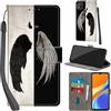 Haninsuze Cover per Xiaomi Redmi 9C NFC/10A Custodia Cover Pelle Libro Portafoglio con Porta Carte Magnetica Protezione Antiurto Cuoio Flip Case Custodia Cover per Redmi 9C, ala