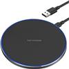CJMUQHEHH Caricatore Wireless Charger, 15W Caricatore Senza Fili Portatile, Universal Rapida Caricabatterie Wireless per IOS 16/15/14/13/12/11/SE/X/8, Caricatore per Samsung Galaxy S23 S22 S21