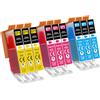 Jhaan 571 Cartucce d'inchiostro Compatibili con Canon PGI-570 CLI-571 | per Pixma TS5050 TS5000 TS5051 TS5053 TS5055 TS6050 TS6051 TS6052 MG5750 MG5751 MG5752 MG5753 MG6800 MG6850 MG6851 MG6852