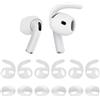 Qaum 6 paia di gommini per auricolari per AirPods 4 in silicone, sportivi, antiscivolo, di ricambio, compatibili con Apple AirPods 4a generazione, traslucidi
