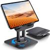 Lucrave Supporto per iPad Girevole a 360°, Supporto per Tablet Monitor Regolabile per Scrivania Ufficio Portatile Compatibile con iPad Pro 10.5, 11, 13, Air Mini 2 3 4 5 6, (4-13'') Nero