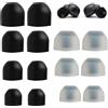 Fllyvly 14x Gommini Auricolari di Ricambio in Silicone Compatibili con WF-1000XM3, WF-1000XM4, WF-1000XM5 - Set Completo di 4 Misure per Massimo Comfort e Isolamento Acustico - Nero/Trasparente