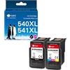 G&G Cartucce d'inchiostro compatibili con Canon 540 541 XL PG-540 CL-541 per Canon Pixma TS5150 MG3650S MG3650 MG3550 MG3250 MG4250 (colore nero)