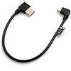System-S Mini Cavo USB 90° ad Angolo Sinistro a USB Tipo A Maschio angolato a 90° Cavo Dati Cavo di Ricarica 20 cm
