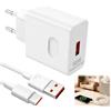 BosuLai Caricatore USB C 66W Supercharge per Honor, Cavo USB C da 6A 1m, Compatibile con Honor 90/70/Magic 7 Lite/90 Lite/200 Lite/70 Lite/X6B/X8B/Pad X8A/X9, BosuLai