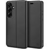 BEZ Cover per Samsung S25 Plus, Custodia Compatibile per Samsung Galaxy S25 Plus, Protettiva Portafoglio in Pelle con Porta Carta di Credito, Kick Stand, Chiusura Magnetica, Nero